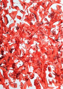 Federica Scoppa – Tejido rojo sobre blanco