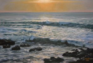 Pedro Castro – Atardecer en Punta del Hidalgo, Tenerife