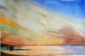 Mariano Albaladejo Pardo – Amanecer en el Mar Menor